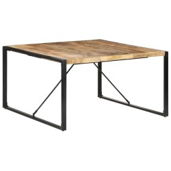 Table à manger 140x140x75 cm Bois de manguier brut 511112511112