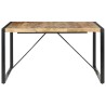 Table à manger 140x140x75 cm Bois de manguier brut 511112511112