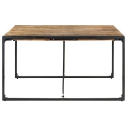 Table à manger 140x140x75 cm Bois de manguier brut 511112511112