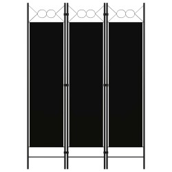 Cloison de séparation 3 panneaux Noir 120x180 cm  511120511120