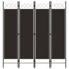 Cloison de séparation 4 panneaux Marron 160 x 180 cm 511125511125
