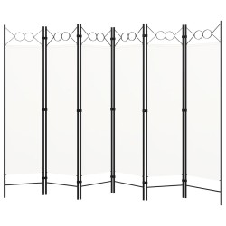 Cloison de séparation 6 panneaux Blanc 240x180 cm 511129511129