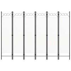 Cloison de séparation 6 panneaux Blanc 240x180 cm 511129511129