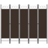 Cloison de séparation 5 panneaux Marron 200x180 cm 511132511132