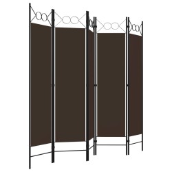 Cloison de séparation 5 panneaux Marron 200x180 cm 511132511132