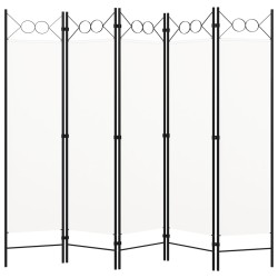 Cloison de séparation 5 panneaux Blanc 200x180 cm 511133511133