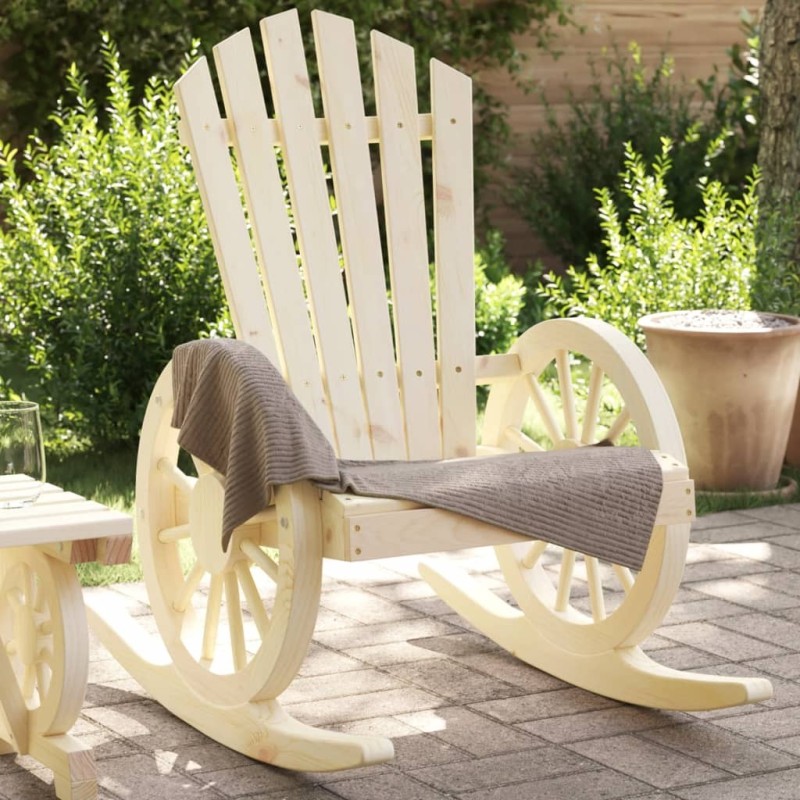 Chaises à bascule Adirondack lot de 2 bois de sapin massif 511166511166