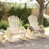 Chaises à bascule Adirondack lot de 2 bois de sapin massif 511166511166