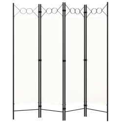 Cloison de séparation 4 panneaux blanc 160x180 cm 511167511167