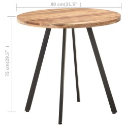 Table de salle à manger 80 cm Bois d'acacia solide 511183511183