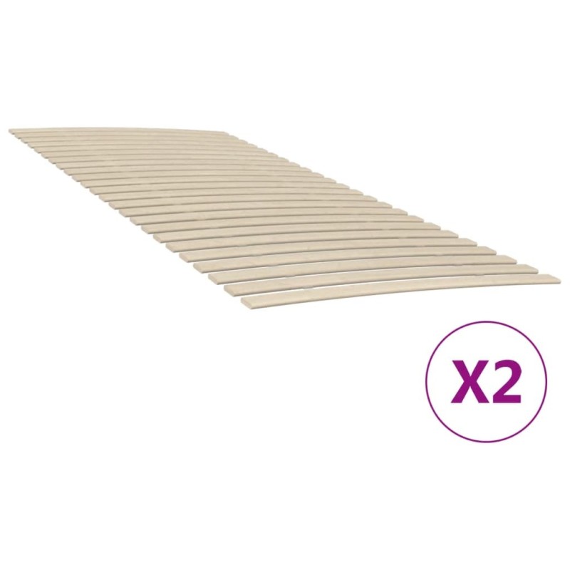 Lattes de rechange pour sommier avec 48 lattes, 2 pièces, 100 x 200 cm 511188511188