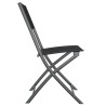 Ensemble à manger de jardin 3 pcs noir acier 511189511189