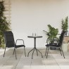 Ensemble à manger de jardin 3 pcs noir acier 511191511191