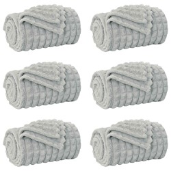 Couvertures à jeter 6 pcs Gris 240 x 220 cm Toison 511238511238