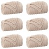 Couvertures à jeter 6 pcs Beige 240 x 220 cm Toison 511259511259