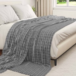 Couvertures à jeter 6 pcs Gris foncé 240 x 220 cm Toison 511262511262