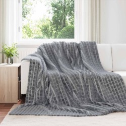 Couvertures à jeter 6 pcs Gris foncé 270 x 240 cm Toison 511263511263