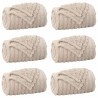 Couvertures à jeter 6 pcs Beige 270 x 240 cm Toison 511274511274