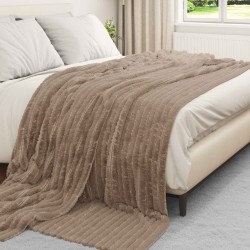 Couvertures à jeter 6 pcs Camel 270 x 240 cm Toison 511291511291