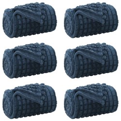 Couvertures à jeter 6 pcs Bleu marine 150 x 130 cm Toison 511313511313