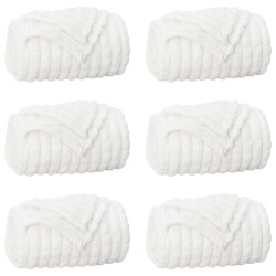 Couvertures à jeter 6 pcs Blanc 200 x 150 cm Toison 511314511314
