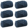 Couvertures à jeter 6 pcs Bleu marine 270 x 240 cm Toison 511321511321