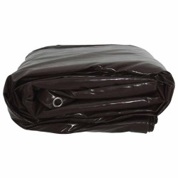 Bâche 650g / m² Marron 6 x 8 m Toile avec revêtement en PVC 511339511339