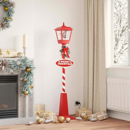 Lampe de rue de Noël avec lanterne Rouge 40,5x40,5x180cm 511345511345
