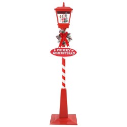 Lampe de rue de Noël avec lanterne Rouge 40,5x40,5x180cm 511345511345