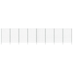 Ensemble de clôture de jardin 8 pcs Vert 50 x 80 cm Acier 511379511379