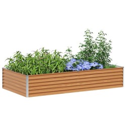 Jardinière surélevée 195 x 100 x 36 cm Acier galvanisé 511386511386