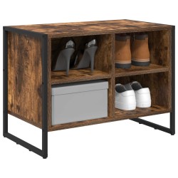 Cabinet à chaussures avec stockage Chêne Fumé 60 x 35 x 44 cm 511392511392