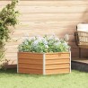 Jardin surélevé Aspect bois 129 x 129 x 45 cm Acier galvanisé 511396511396