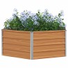 Jardin surélevé Aspect bois 129 x 129 x 45 cm Acier galvanisé 511396511396