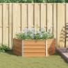 Jardin surélevé Aspect bois 129 x 129 x 45 cm Acier galvanisé 511396511396