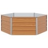 Jardin surélevé Aspect bois 129 x 129 x 45 cm Acier galvanisé 511396511396