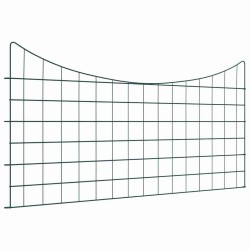 Ensemble de clôture de jardin 5 pcs Vert 100 x 50 cm Acier 511409511409
