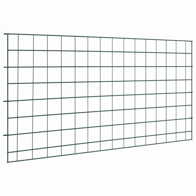 Ensemble de clôture de jardin 5 pcs Vert 100 x 50 cm Acier 511411511411