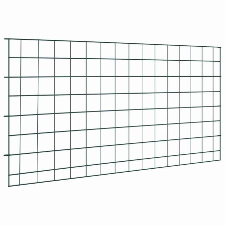 Ensemble de clôture de jardin 5 pcs Vert 100 x 50 cm Acier 511411511411