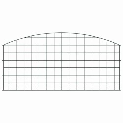 Ensemble de clôture de jardin 5 pcs Vert 100 x 50 cm Acier 511412511412