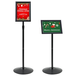 Stand de Poster sur Pied Argenté a4 PVC et Acier 511433511433