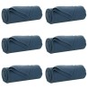 Couvertures à jeter 6 pcs Bleu marine 240 x 220 cm Toison 511482511482