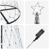 Arbre de Noël LED avec 295 LED Blanc froid 250 cm Métal 511487511487