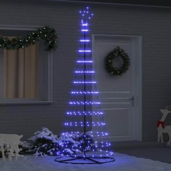 Arbre de Noël LED avec 295 LED avec support Bleu 250 cm Métal 511488511488