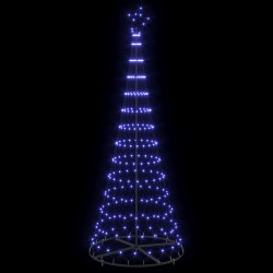 Arbre de Noël LED avec 295 LED avec support Bleu 250 cm Métal 511488511488