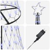 Arbre de Noël LED avec 295 LED avec support Bleu 250 cm Métal 511488511488