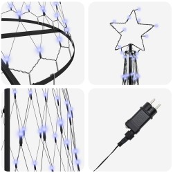Arbre de Noël LED avec 355 LED avec support Bleu 302,5 cm Métal 511491511491