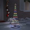 Arbre de Noël LED avec 230 LED Multicolore 184,5 cm Métal 511497511497