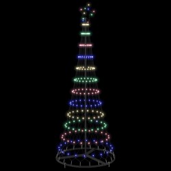 Arbre de Noël LED avec 230 LED Multicolore 184,5 cm Métal 511497511497