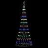 Arbre de Noël LED avec 230 LED Multicolore 184,5 cm Métal 511497511497